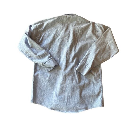 Vintage 1980s Angels Flight Blue Chambray Long Sleeve Woman Shirt Pocket Patch 1 - Picture 6 of 6